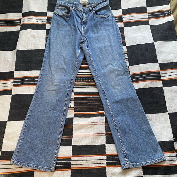 LL Bean Classic Fit Straight Denim Jeans. Size 8 T. Medium Wash. Cotton/Spandex. - Picture 2 of 13